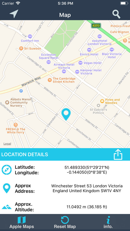 #2. Find My Location details (iOS) Podle: p swagath