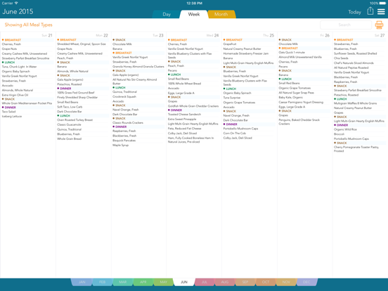 Menu Planner iPad app afbeelding 1