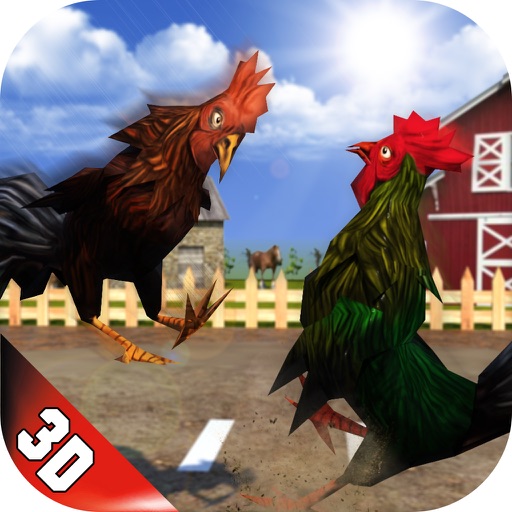 Angry Rooster Fighting Battles