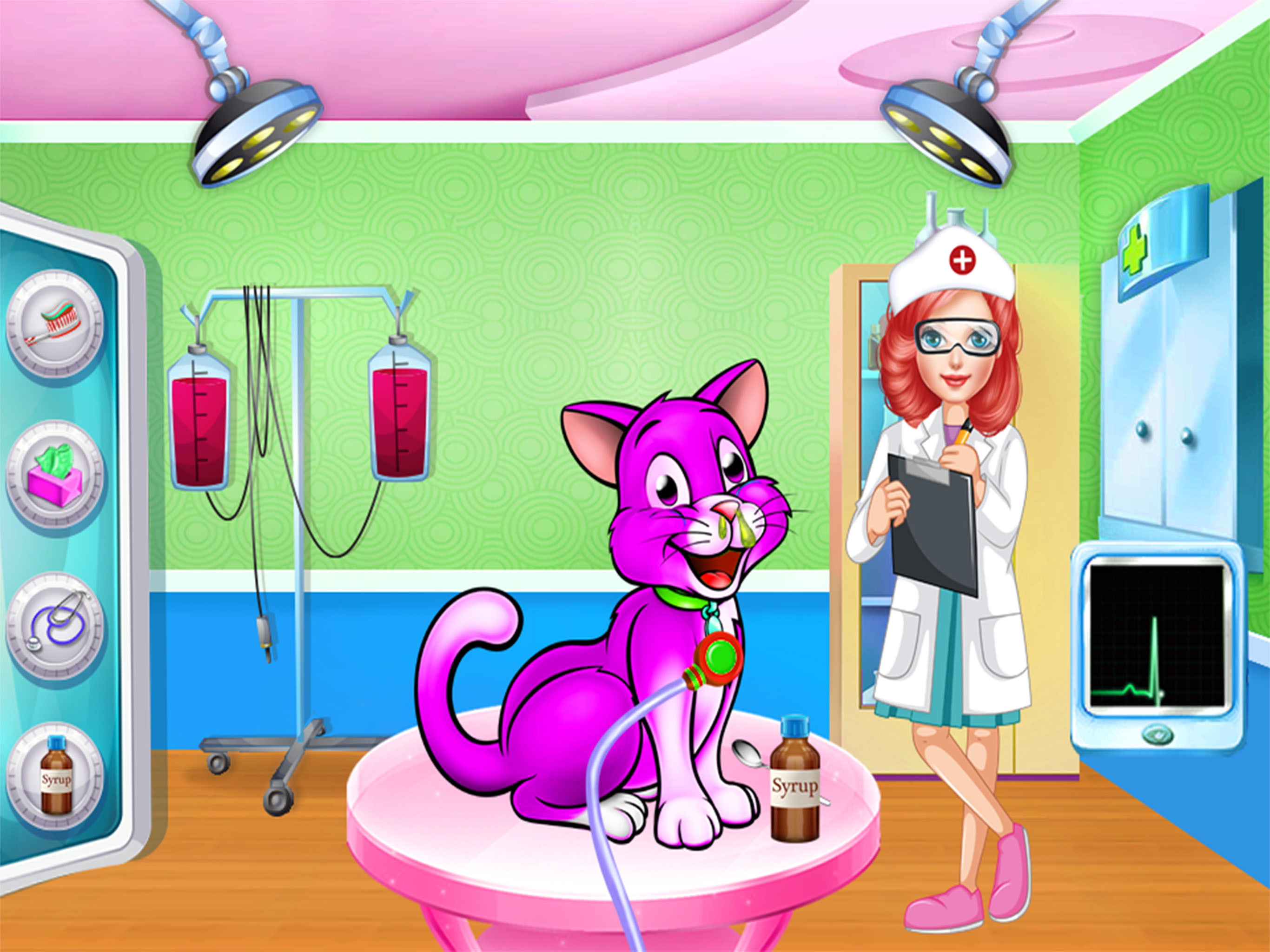 Fluffy Pets Vet Doctor Care 2