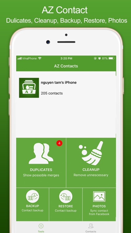 AZ Contacts Backup Manager