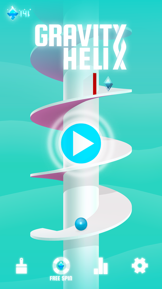 #5. Gravity Helix (iOS) 由: Full Fat Productions Ltd
