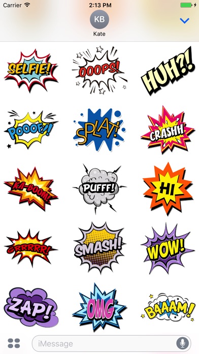 Smashing Cartoon Stickers screenshot 2