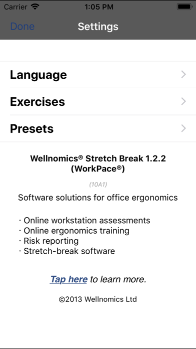 Wellnomics Stretches screenshot