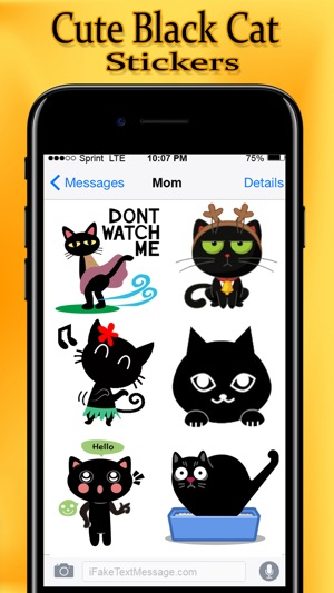 Cute Black Cat Stickers Pack(圖1)-速報App