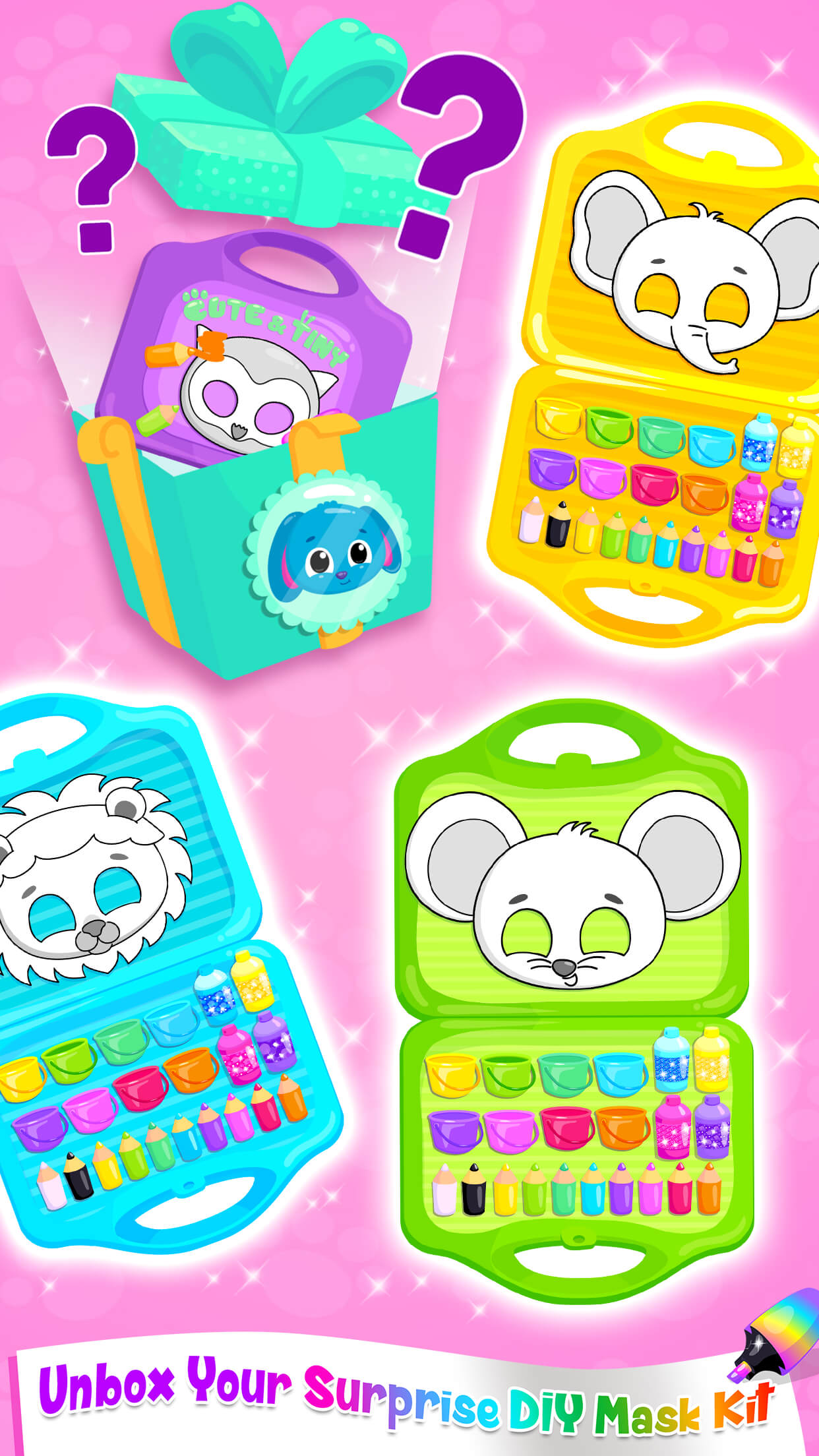 Cute & Tiny DIY Mask Party screenshot 5