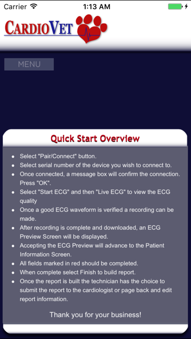 Screenshot #1 pour CardioVet ECG