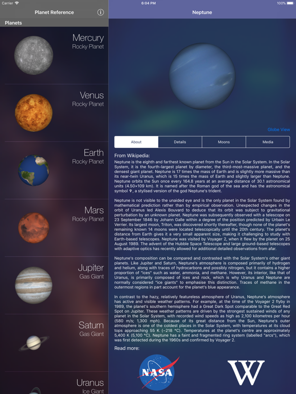 Screenshot #4 pour Orbits - A Planet Tracker