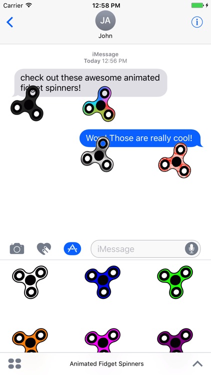 Animated Fidget Spinner Sticker Pack