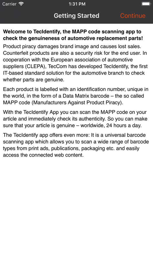 #4. TecIdentify: MAPP Code Scanner (iOS) 由: TecAlliance GmbH