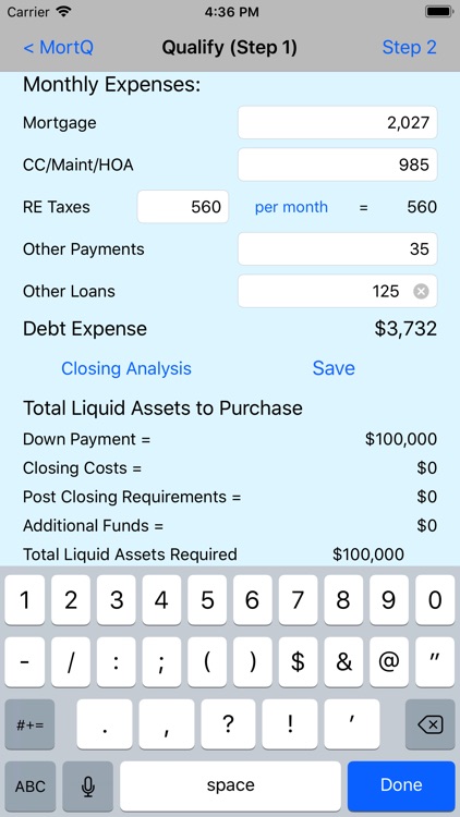 MortQ Mortgage Qualifier