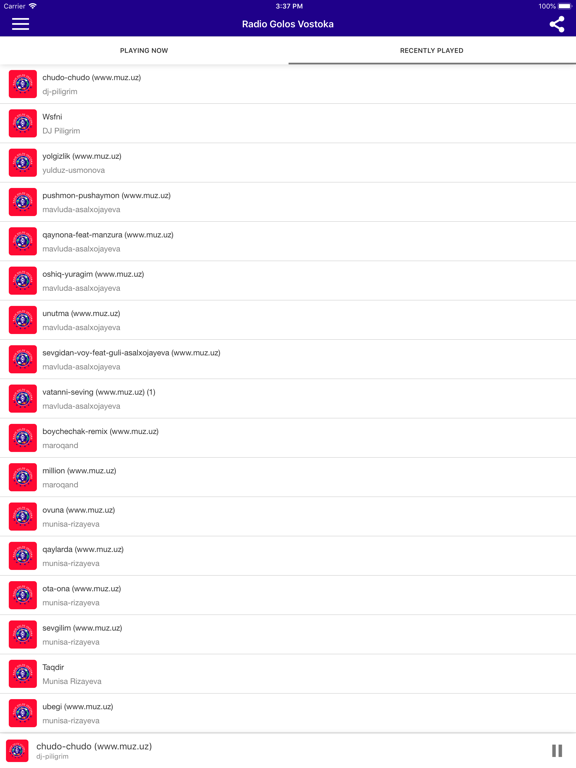 Radio Golos Vostoka iPad screenshot 2 - Music app