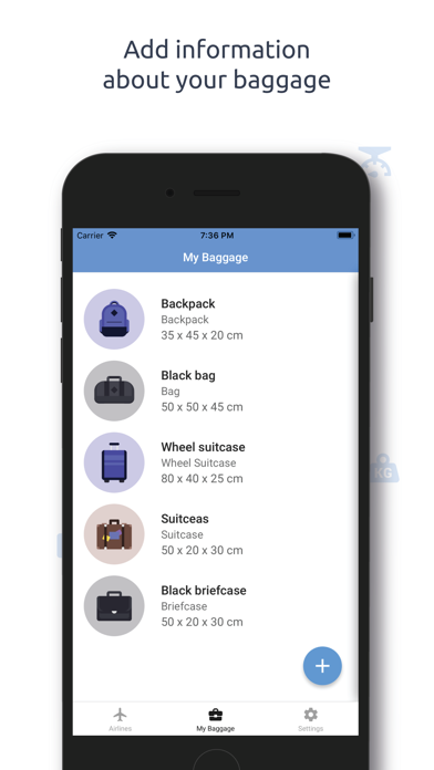 Baggify screenshot