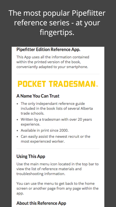 PocketTradesman Pipefitter Screenshot