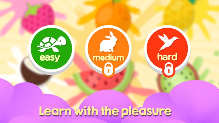 Hidden fruit game for toddlers