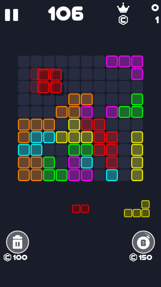 #9. Neon Block Puzzle : Fill Board (iOS) Podle: Hoang Vinh Nguyen