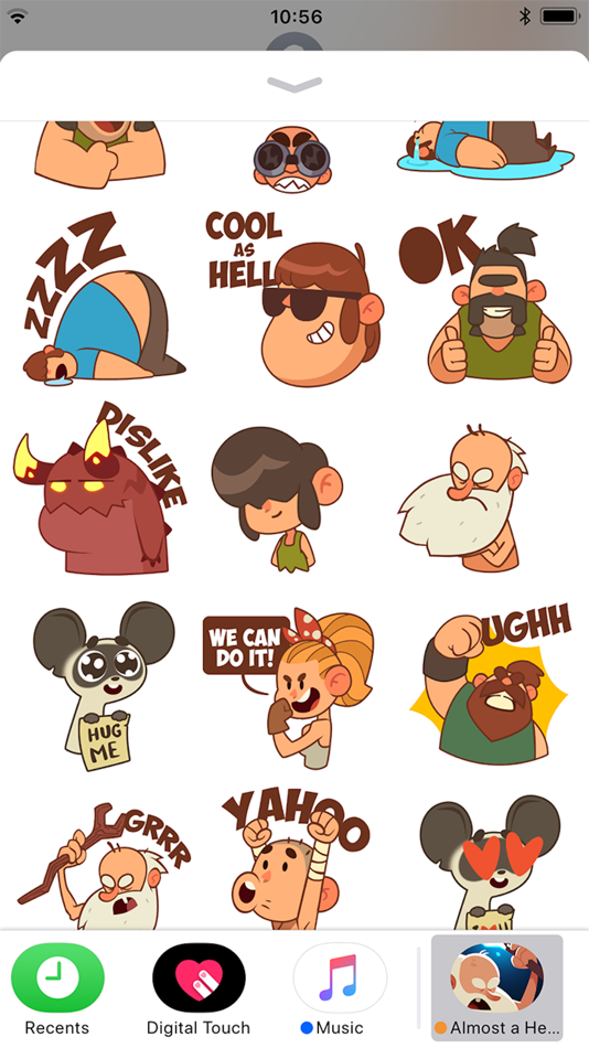 #4. Almost a Hero Stickers (iOS) Podle: Deca Games EOOD