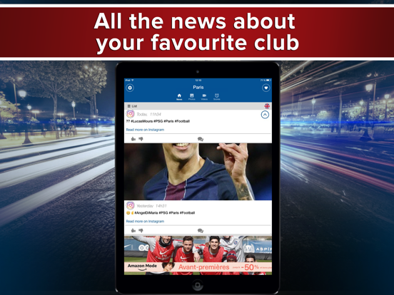 Paris Addict : News, videos and alerts iPad screenshot 2 - Sports app