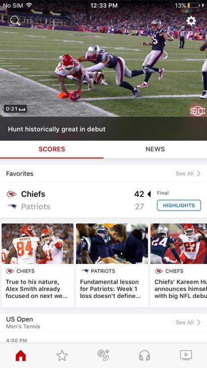 ESPN: Live sports & scores screenshot-0