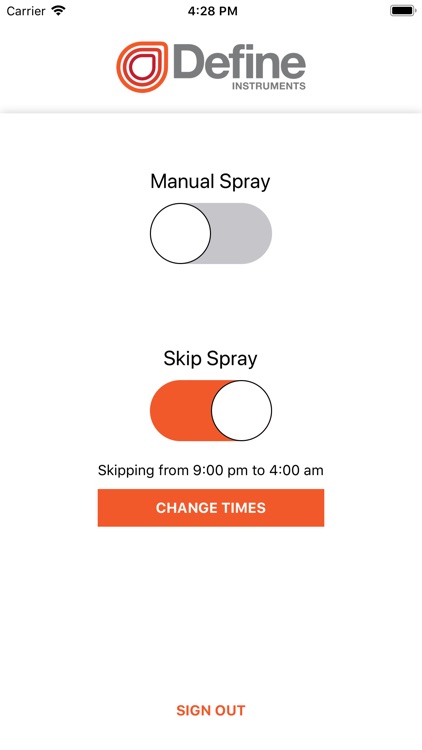 Define Spray Control
