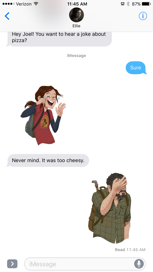 #4. The Last of Us Stickers (iOS) De: PlayStation Mobile Inc.