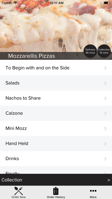 Mozzarellis Pizzas screenshot 2
