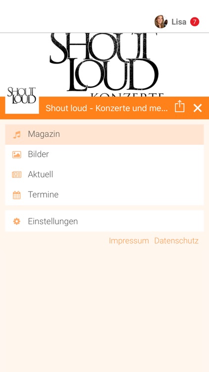 Shout loud - Konzerte und mehr