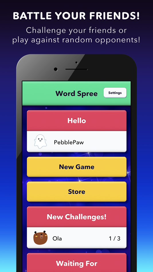 #2. WORD SPREE: Word Search VS (iOS) 由: Pebble Paw AB