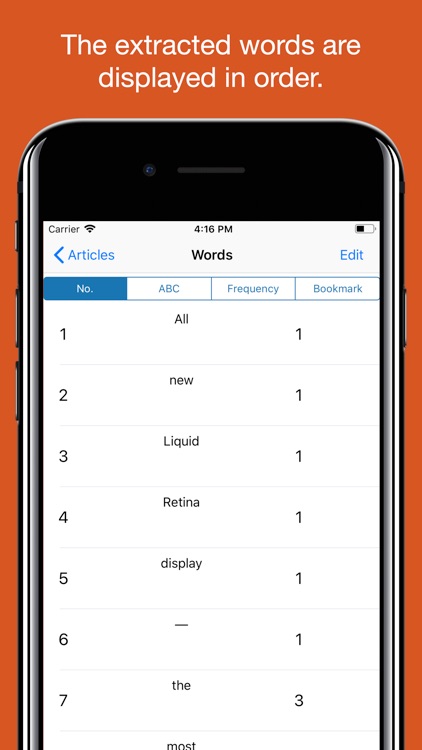 Words Extraction to translate