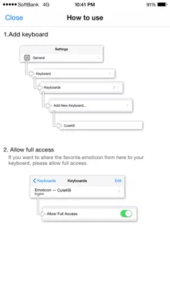 Cute Emoticon Keyboard iPhone image 3