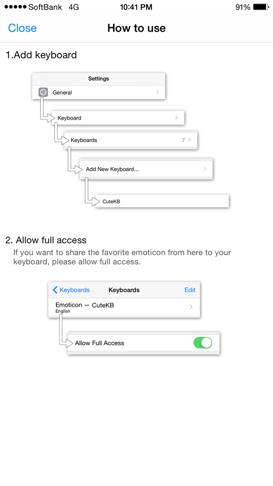 #3. Cute Emoticon Keyboard (iOS) 由: kitamura hira