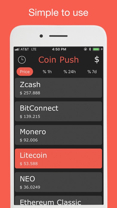 Crypto Push - Price Tracker screenshot 2