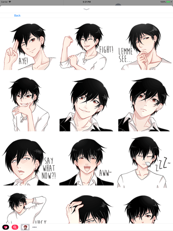 Screenshot #6 pour Anime Boys Stickers