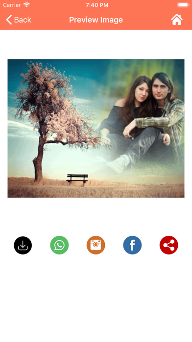 Nature photo frame iPhone screenshot 5 - Photo & Video app