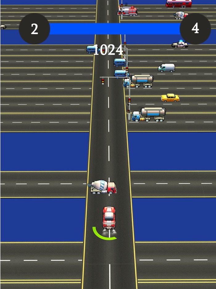 Car Run in Highway Traffic