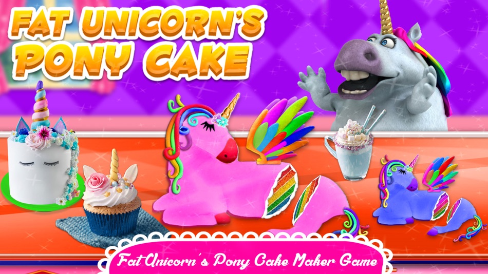 Fat Unicorn Cooking Pony Cake - 1.0 - (iOS)