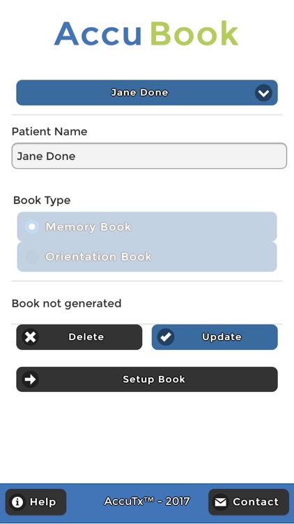 AccuBook - Memory Orientation