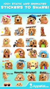 Golden Retriever Dog Emoji screenshot