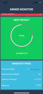 Miner Monitor screenshot #2 for iPhone