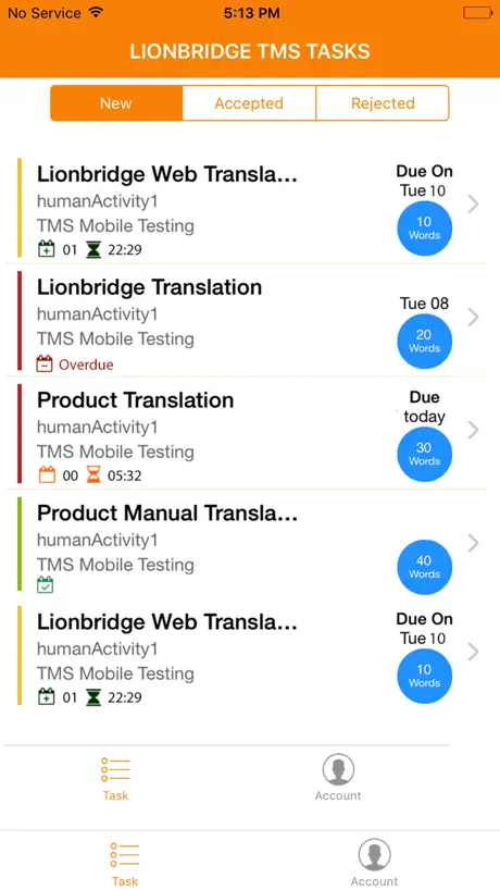 TMS Tasks