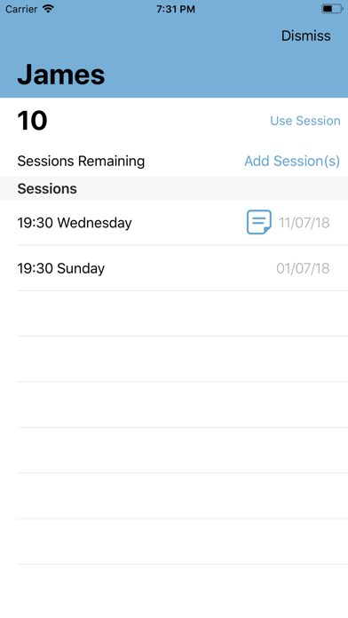 PT Session Tracker screenshot 4