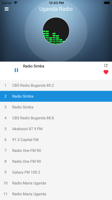 Uganda Radio Station Online FM iPhone screenshot 5 - Music app