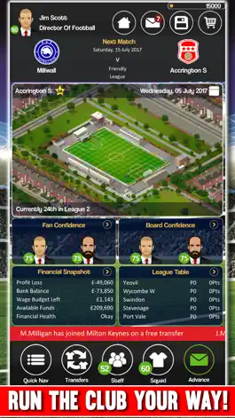 Game screenshot Club Soccer Director 2018 apk