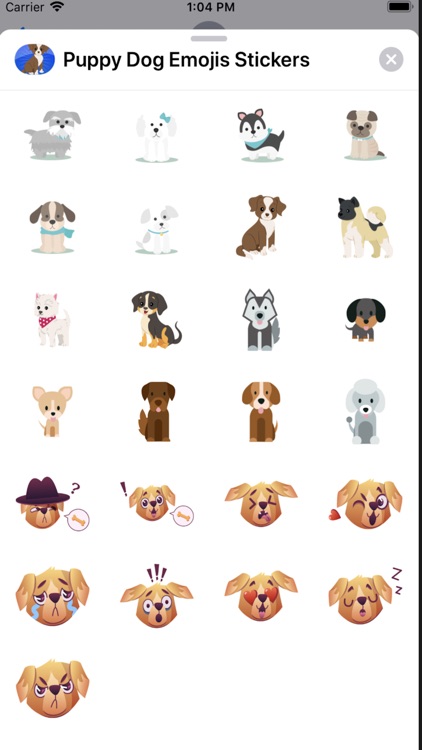 Puppy Dog Emojis Stickers