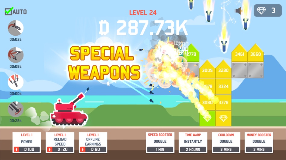 #3. Idle Tank vs. Blocks (iOS) 由: LIHUHU PTE. LTD.