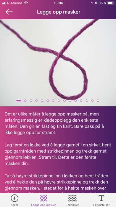 Strikkehjelpen Screenshot