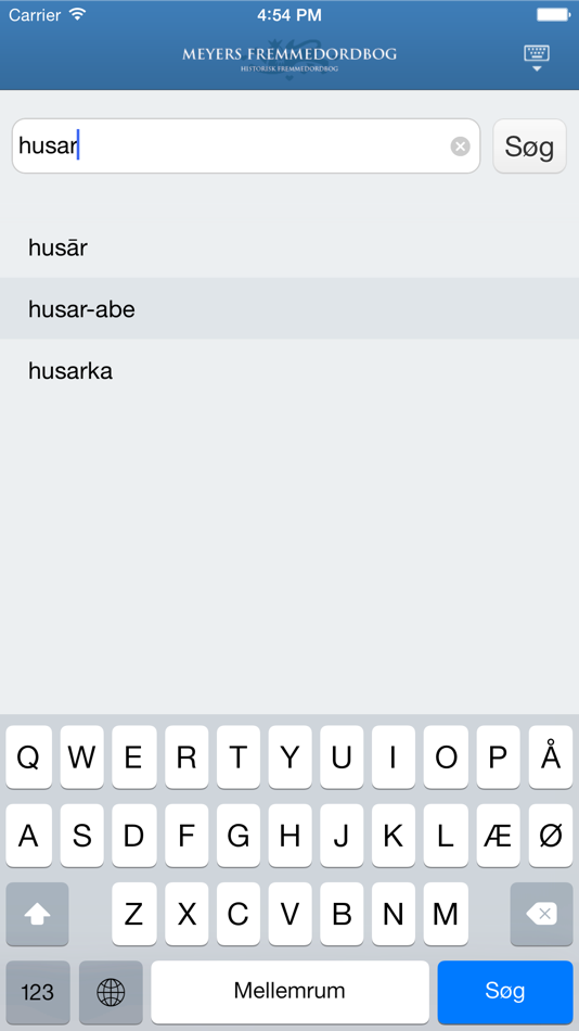 #2. Meyers Fremmedordbog (iOS) Podle: Det Danske Sprog- og Litteraturselskab