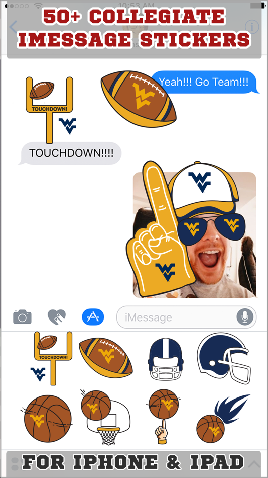 West Virginia Mountaineers Stickers PLUS - 1.0 - (iOS)