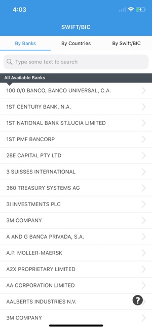 Bank SWIFT/BIC on the App Store