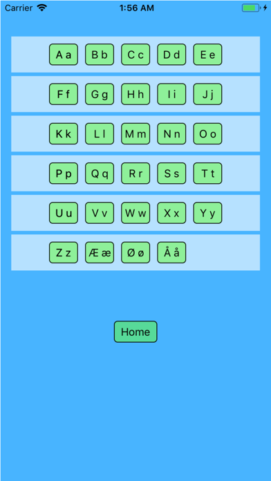 Norwegian alphabet for student screenshot 2